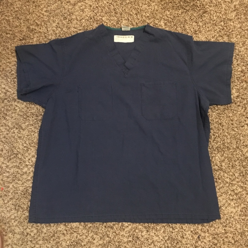 Medical scrub tops and scrub bottoms, Navy blue